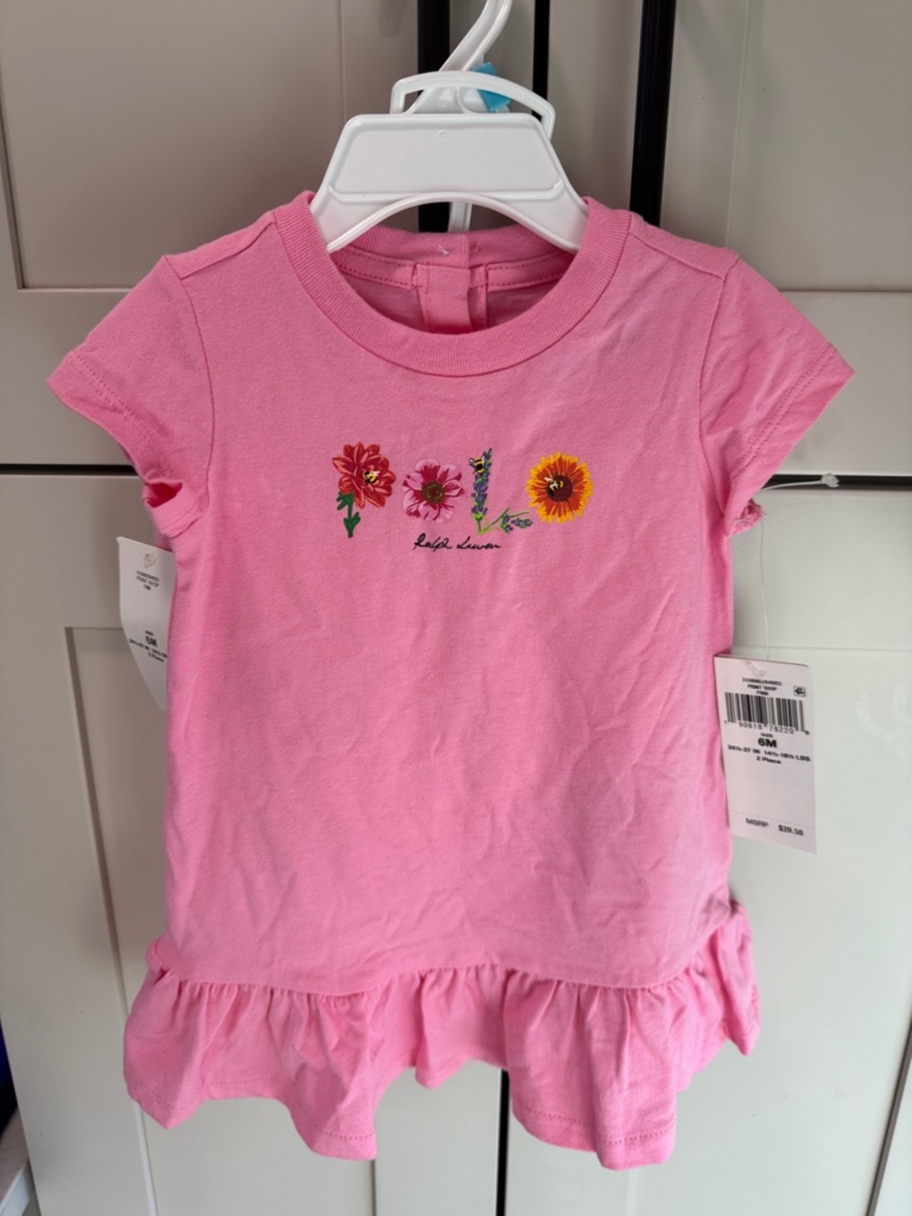 Polo Ralph Lauren Pink Ruffle Dress with Bloomers 6 Months